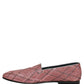 Pink Check Glitter Lurex Logo Loafers Shoes
