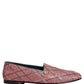 Pink Check Glitter Lurex Logo Loafers Shoes