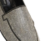 Silver Crystal Embellished Men Loafers Shoes