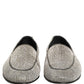 Silver Crystal Embellished Men Loafers Shoes