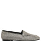 Silver Crystal Embellished Men Loafers Shoes