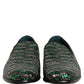 Silver Green Embellished Dress Loafers Shoes