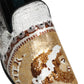 White Gold Sequined Slip On Loafers Shoes