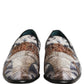 Multicolor Floral Tapestry Embroidery Loafer Shoes