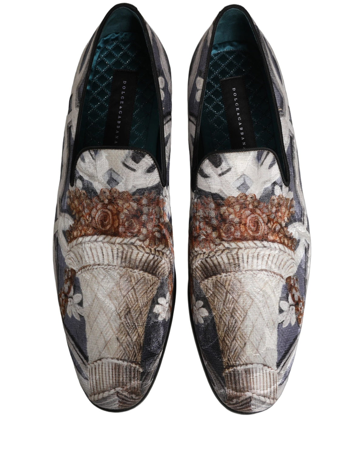 Multicolor Floral Tapestry Embroidery Loafer Shoes