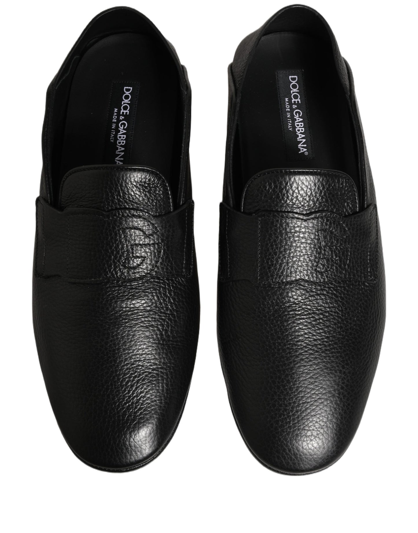 Black Deerskin Leather Driver Loafers Shoes