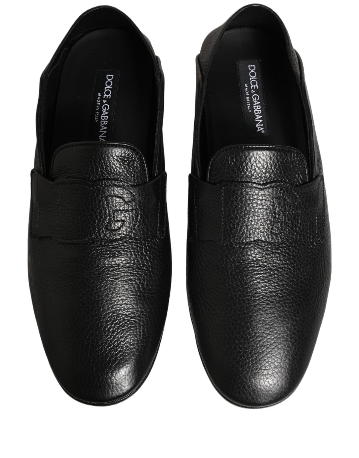 Black Deerskin Leather Driver Loafers Shoes