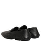 Black Deerskin Leather Driver Loafers Shoes
