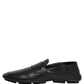 Black Deerskin Leather Driver Loafers Shoes