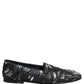 Black Leaf Embroidery Dress Men Loafers Shoes