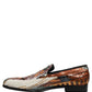 Multicolor Embroidered Sequin Loafers Shoes