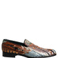 Multicolor Embroidered Sequin Loafers Shoes