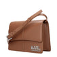 Brown Polyethylene Crossbody Bag