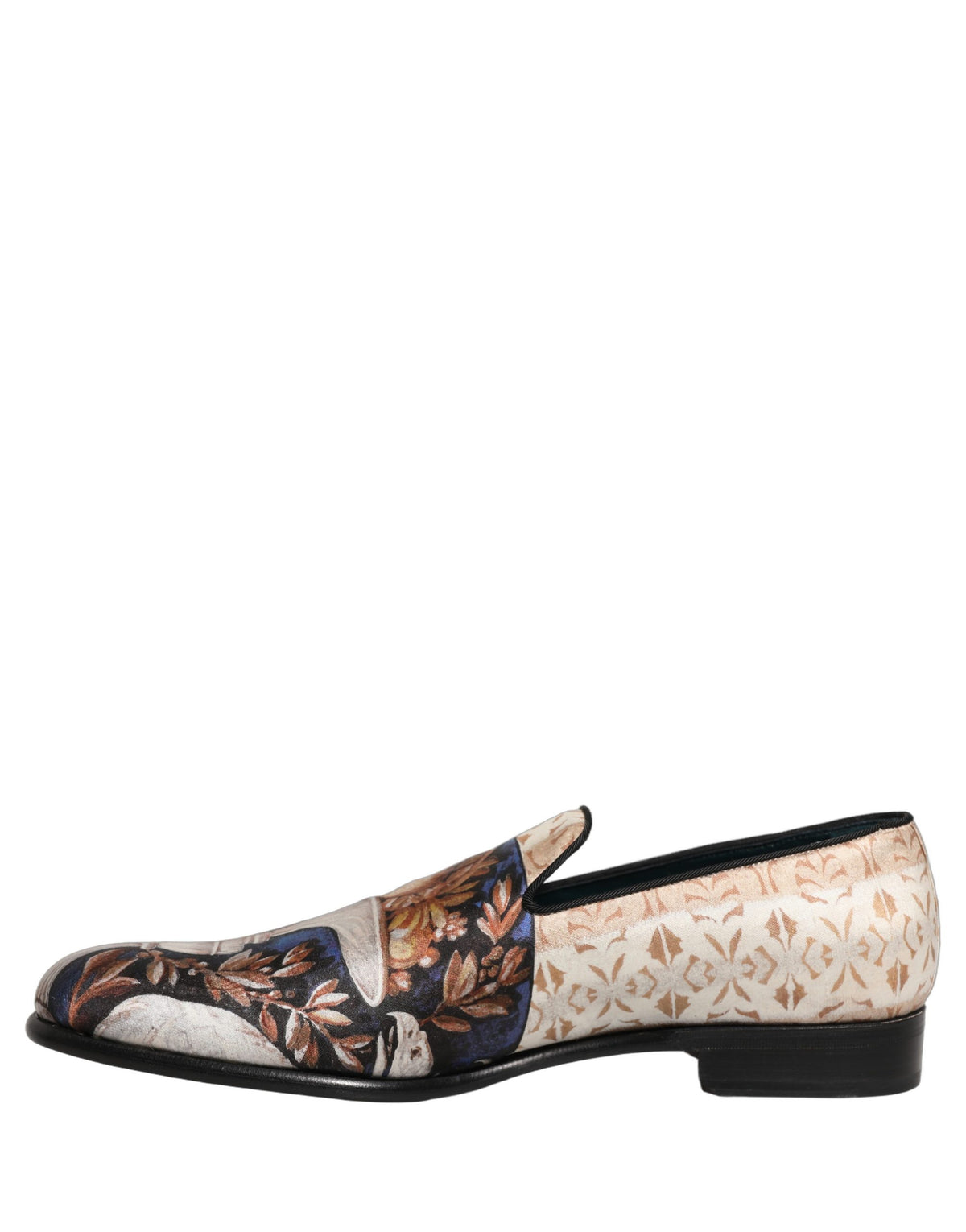 Multicolor Fruit Print Velvet Loafers Shoes