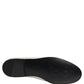 White Satin Logo Slip On Flats Loafers Shoes