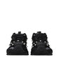Black Fabric Chunky Sneakers