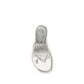 Silver Calf Leather Bos Taurus Stiletto Heel Sandals