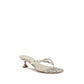 Gray Calf Leather Bos Taurus Flat Sandals