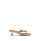 Beige Calf Leather Bos Taurus Flat Sandals