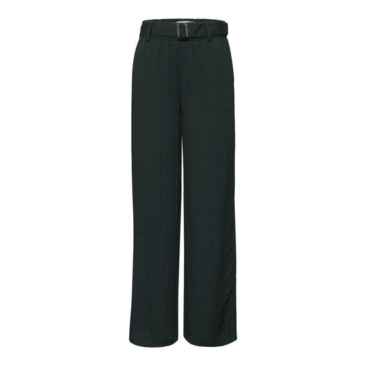 Black Viscose Casual Pants