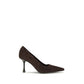 Brown Leather High Heel Pumps