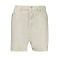 White Cotton Women Shorts