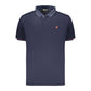 Blue Polyester Men's Polo Shirt