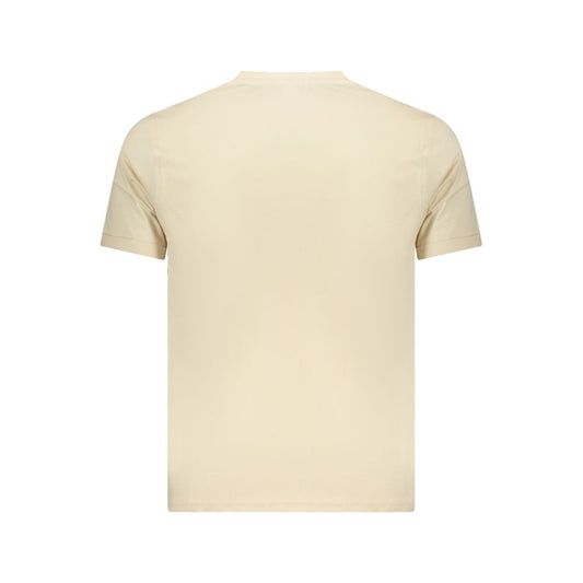 Beige Cotton Mens T-Shirt