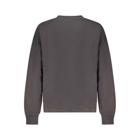 Black Cotton Womens Sweatshirt