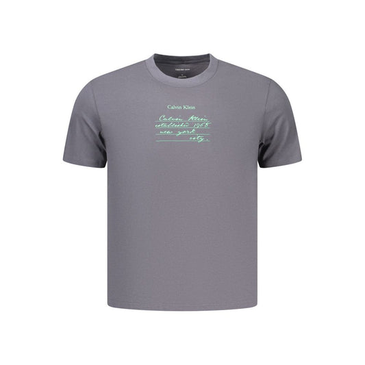 Gray Cotton Men's T-Shirt