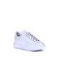 White Calf Leather Bos Taurus Platform Sneakers