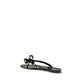 Black Cotton Flip-Flop Sandals