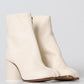 White Leather Ankle Boots