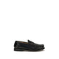 Black Calf Leather Bos Taurus Slip-On Loafers