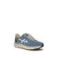 Blue Polyester Low Top Sneakers