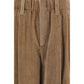 Brown Viscose Casual Pants