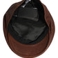 Men Brown Lamb Leather Newsboy Cloth Capello Hat