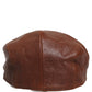 Men Brown Lamb Leather Newsboy Cloth Capello Hat