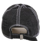 Men Black Cotton 6 Panel Baseball Capello Hat