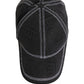 Men Black Cotton 6 Panel Baseball Capello Hat