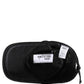 Men Black Cotton 6 Panel Baseball Capello Hat