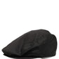 Men Black Cotton Stretch Newsboy Cloth Capello Hat