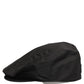 Men Black Cotton Stretch Newsboy Cloth Capello Hat