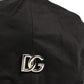Men Black Cotton Stretch Newsboy Cloth Capello Hat