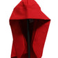 Women Red Polyester Whole Head Wrap Capello Hat