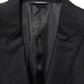 Black Wool Single Breasted Men Blazer Jacket