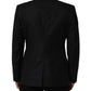 Black Wool Single Breasted Men Blazer Jacket
