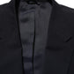 Black Wool Single Breasted Men Blazer Jacket
