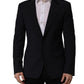 Black Wool Single Breasted Men Blazer Jacket