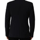 Dark Blue Wool Single Breasted Men Blazer Jacket